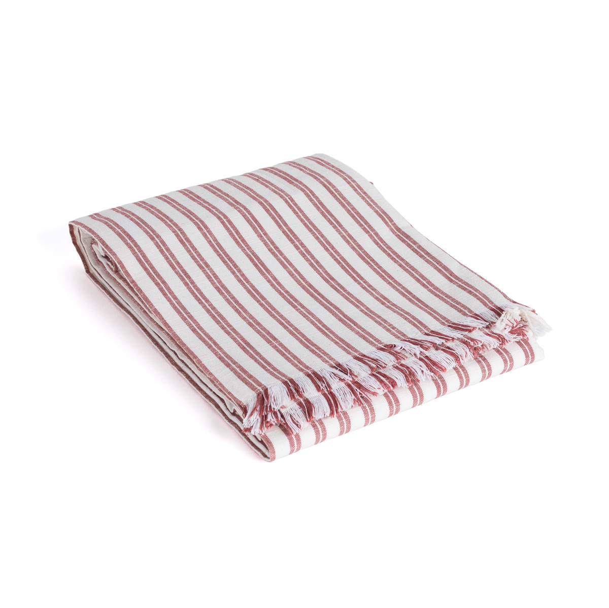 Mantel de mesa SLUB STRIPES terracota 140x240cm