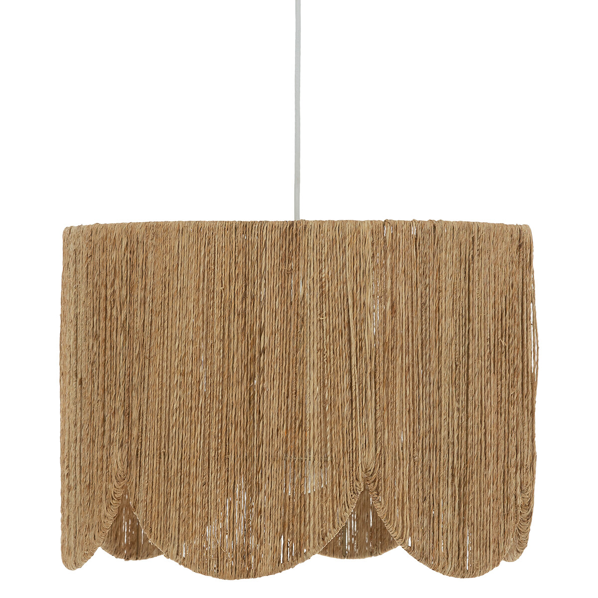 L&aacute;mpara De Techo Janice Beige De Yute 38cm