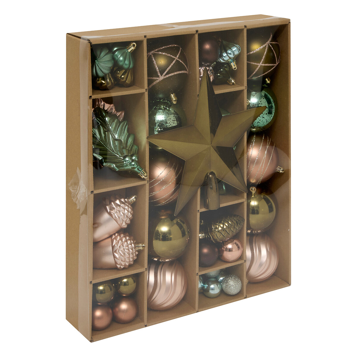 Set de 60 piezas para decoraci&oacute;n de &aacute;rbol 