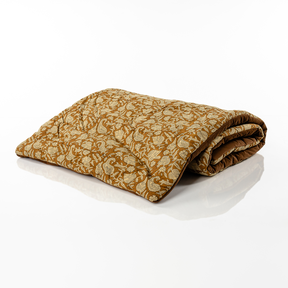 Pie De Cama Floral Beige 65x180cm