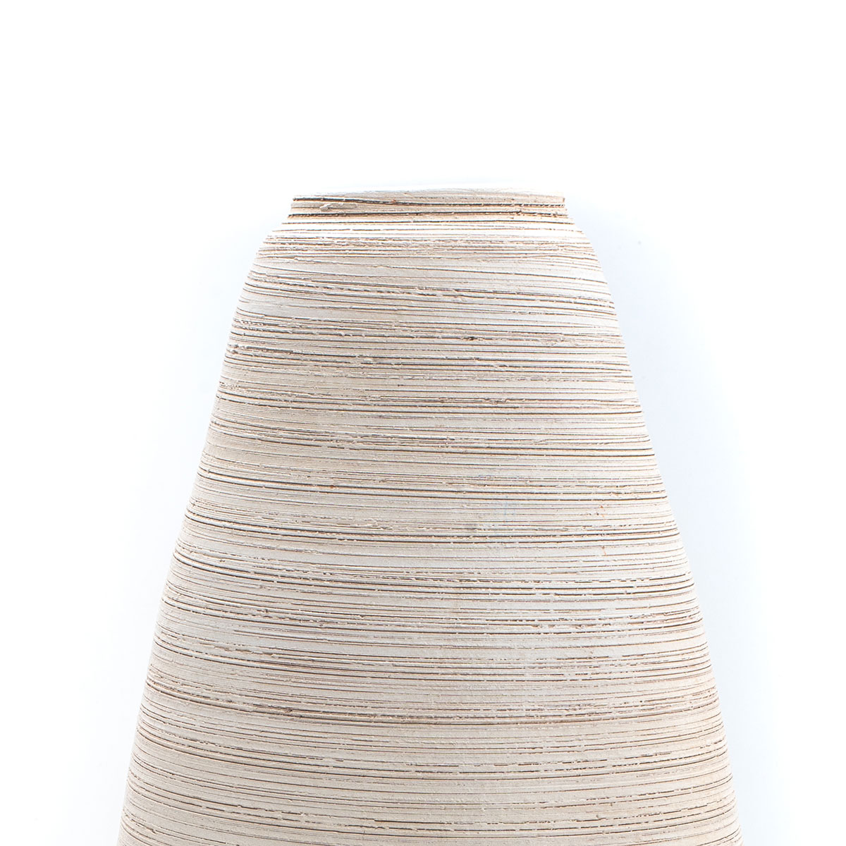 Jarrón De Cerámica Color Arena 50Cm