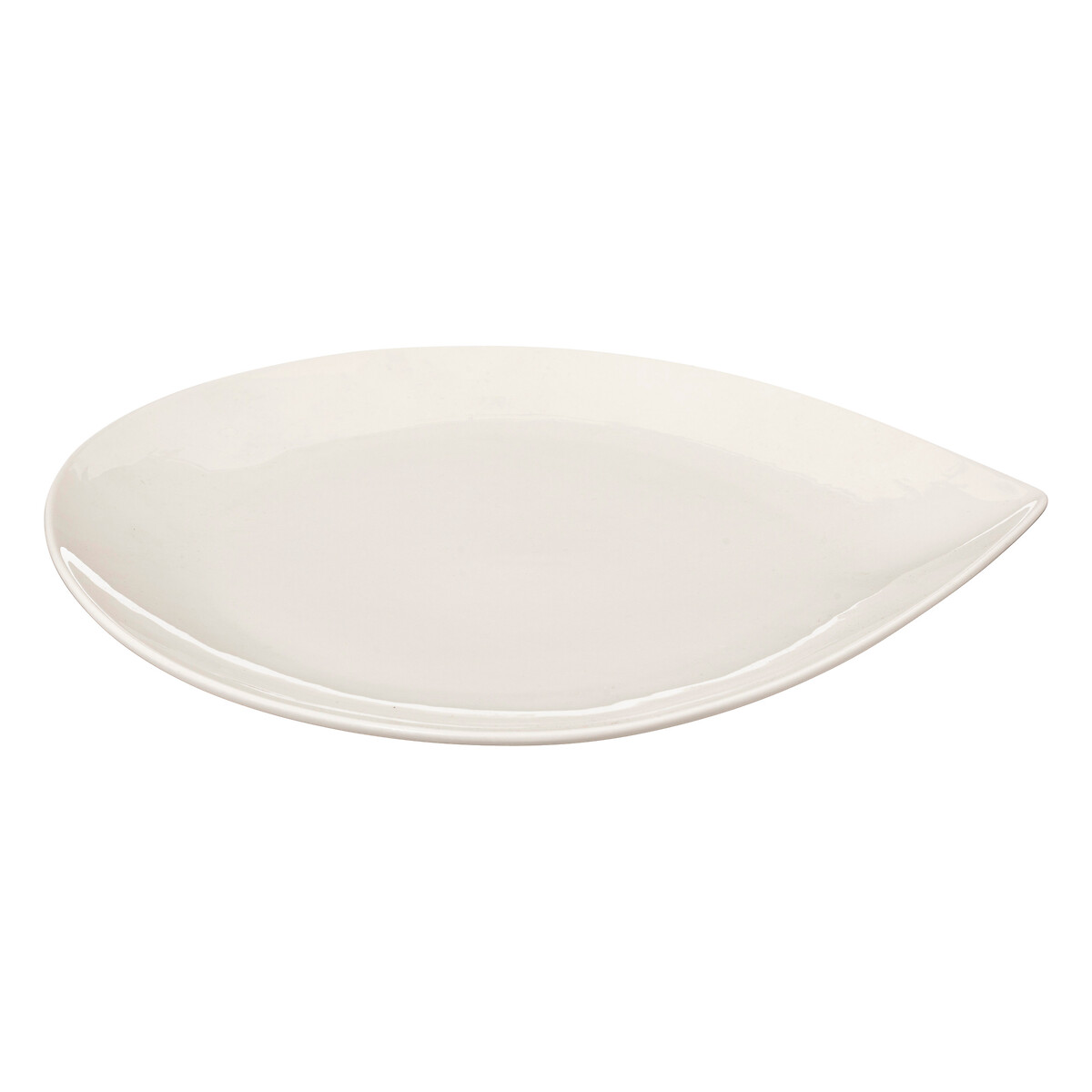 Prato Raso Branco Gota Em Porcelana 26cm