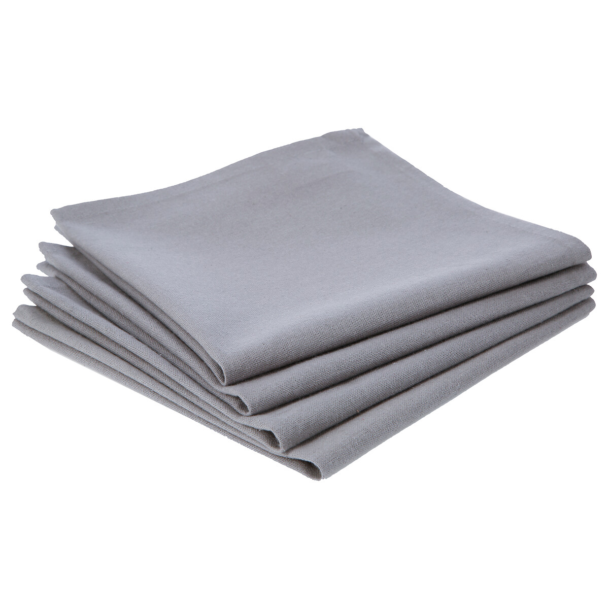 Juego 4 Servilletas Grises De Tela 40x40Cm