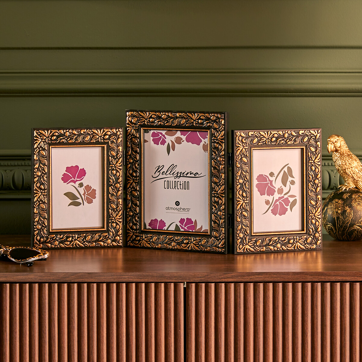 Marco fotos para 3 fotos BELISSIMA negro