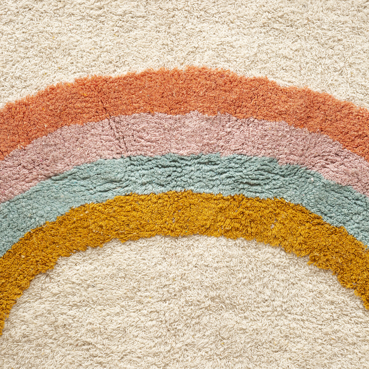 Tapete Arco-&Iacute;ris Tuft Com Tassels Rainbow 100x150cm