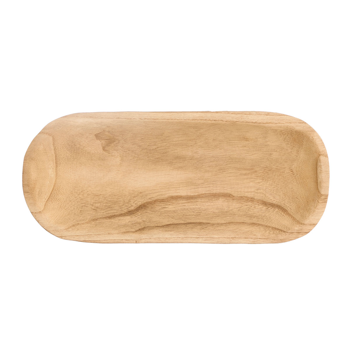 Plato Presentación Ovalado Madera Quemada 38.5cm