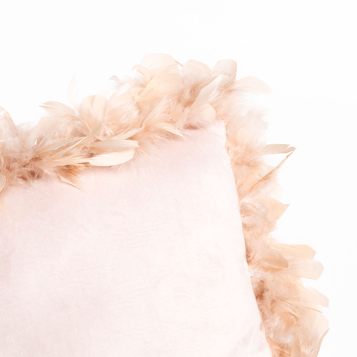 Cojín rosa claro de terciopelo 40x40cm