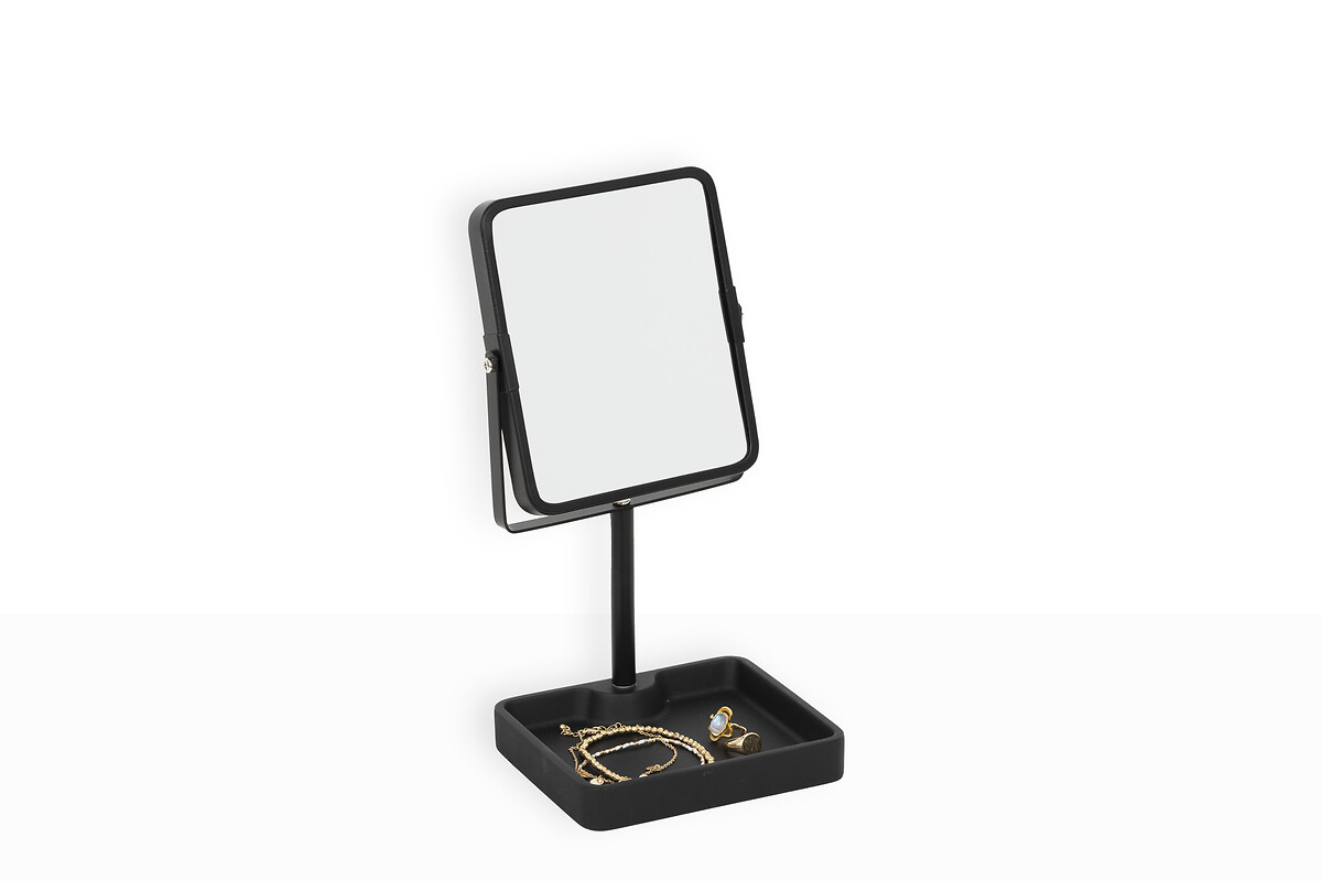 Espejo wc negro de poliresina 30cm