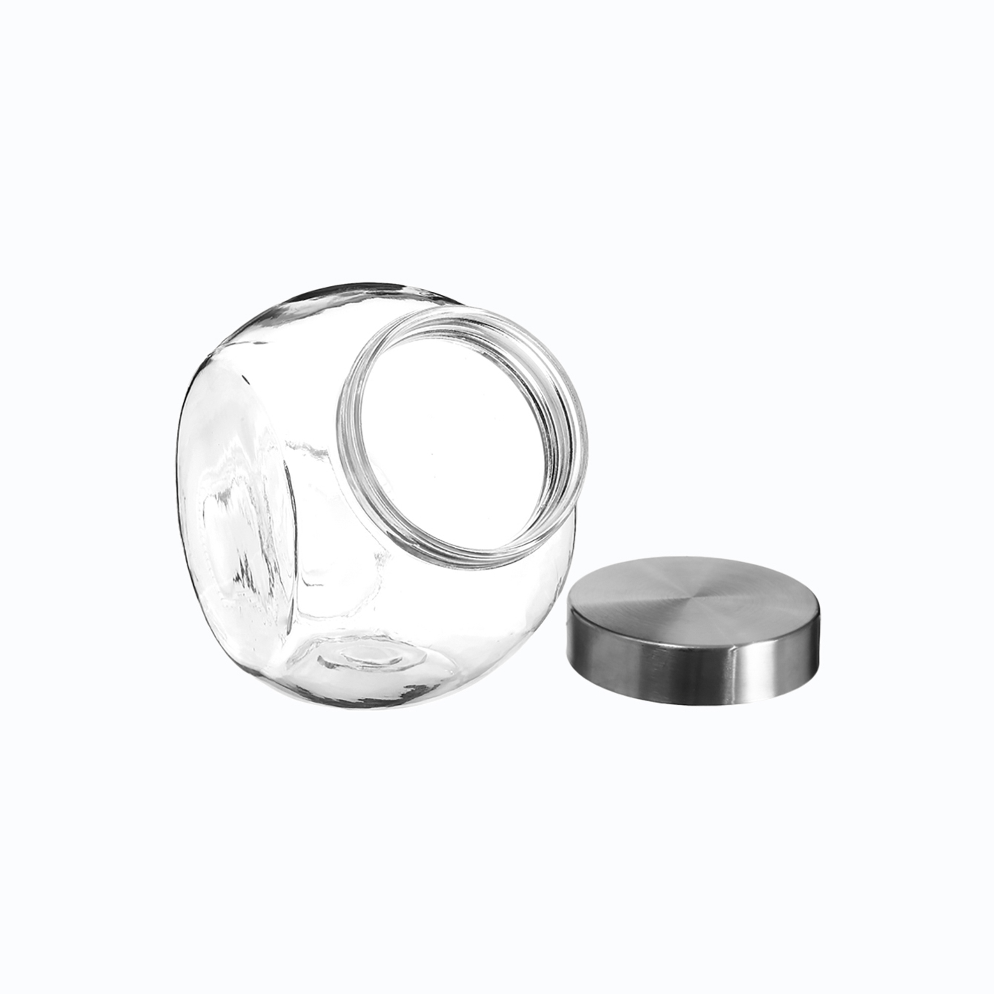 Frasco De Vidrio C/Tapa Inox 650Ml