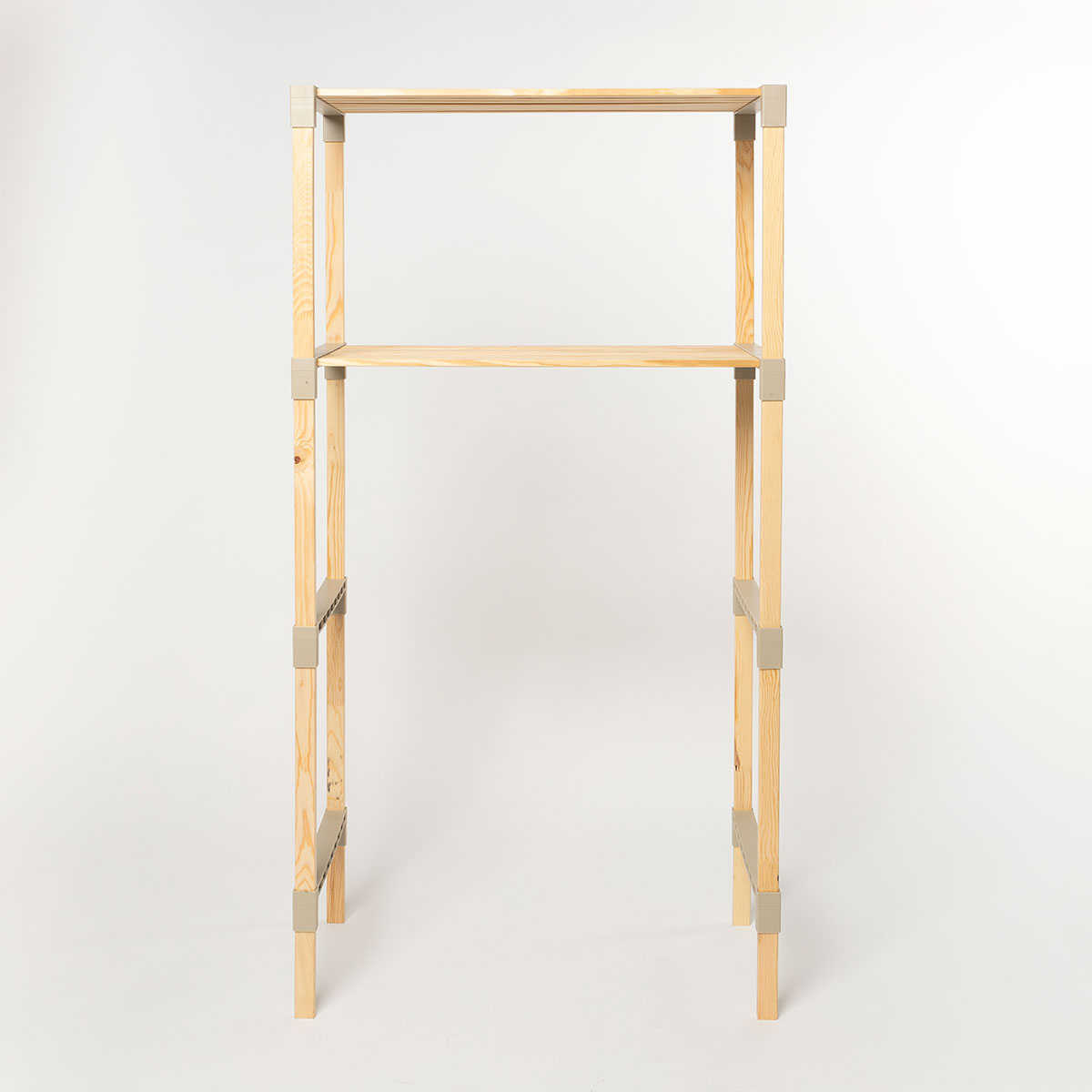 Estante para lavadora beige de madera