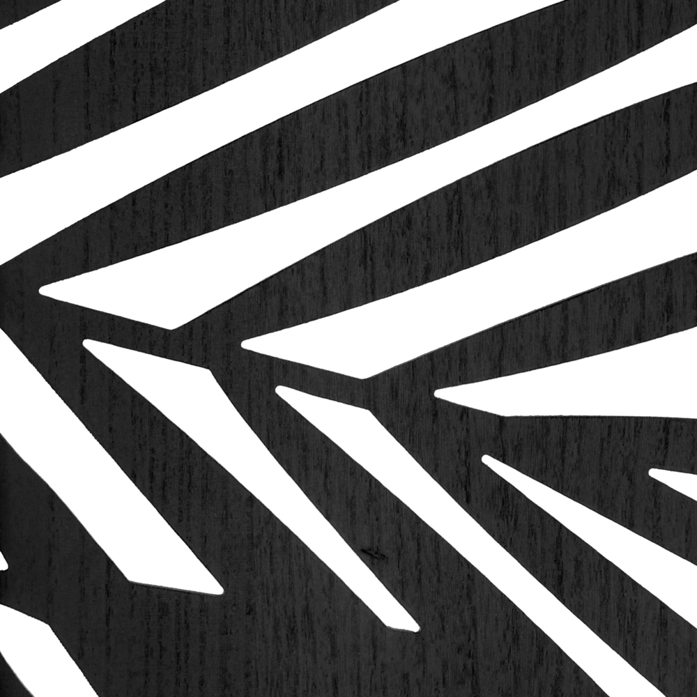 Biombo Negro Madera Efecto Hojas