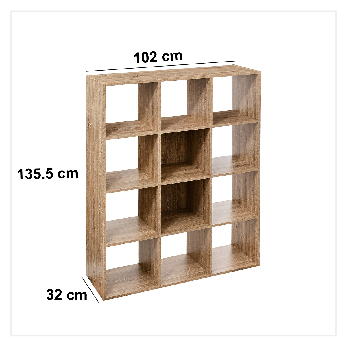 Estantería Modular 12 Cubos 100.8X32.5Cm