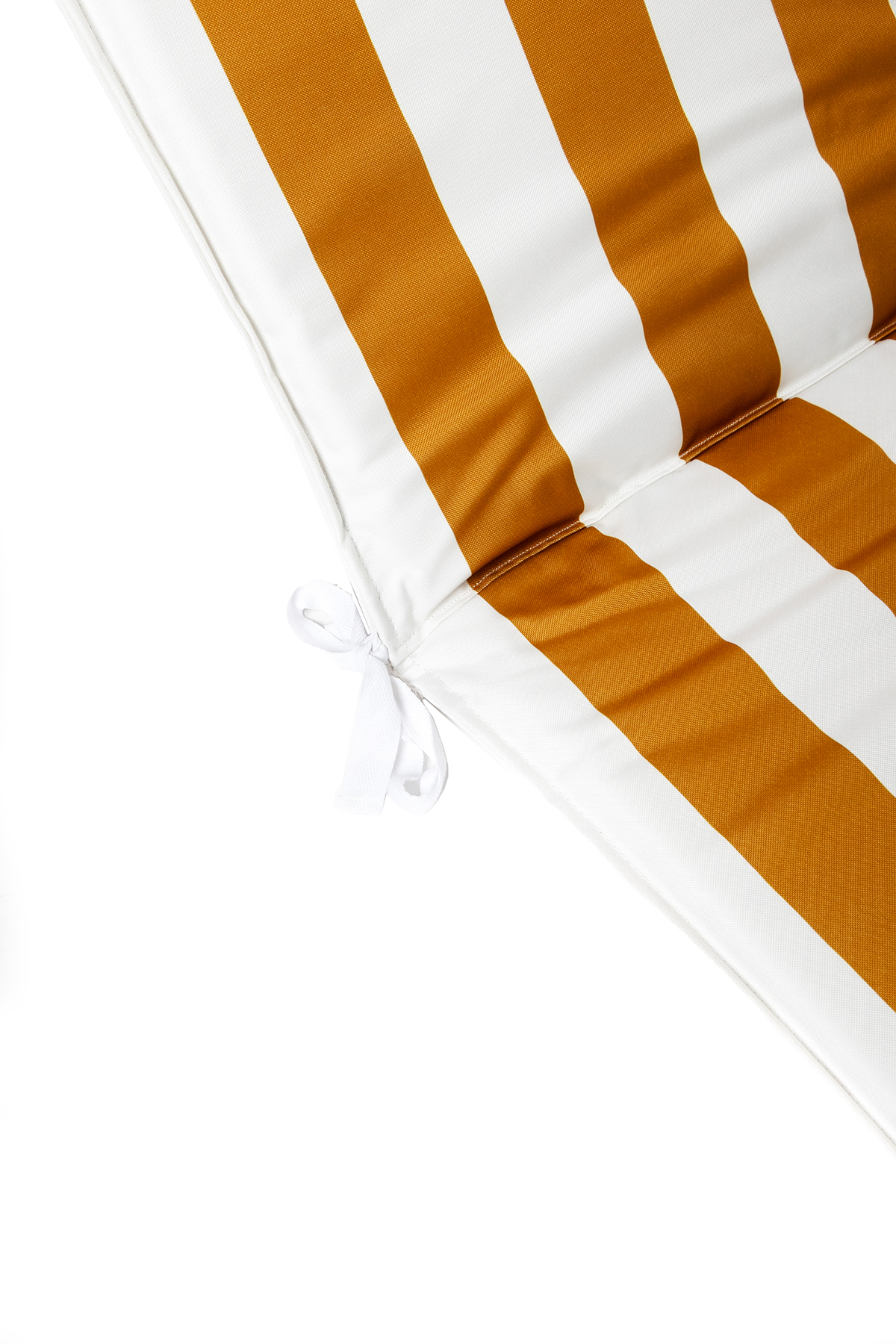 Coj&iacute;n para tumbona a rayas blancas y amarillas