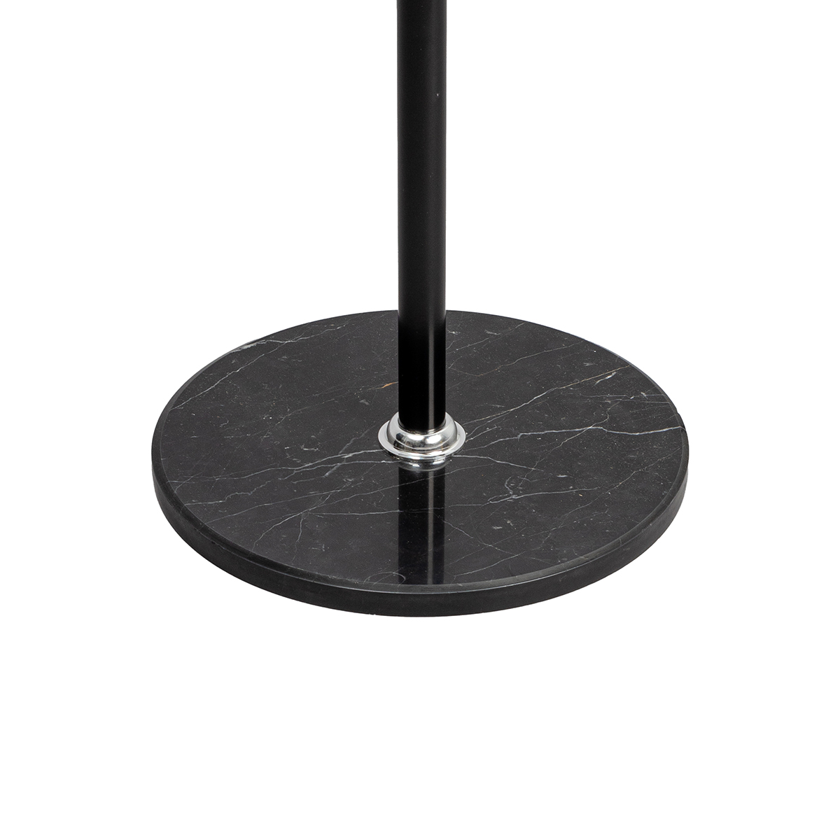 Perchero de pie negro con 8 ganchos y base marmól 