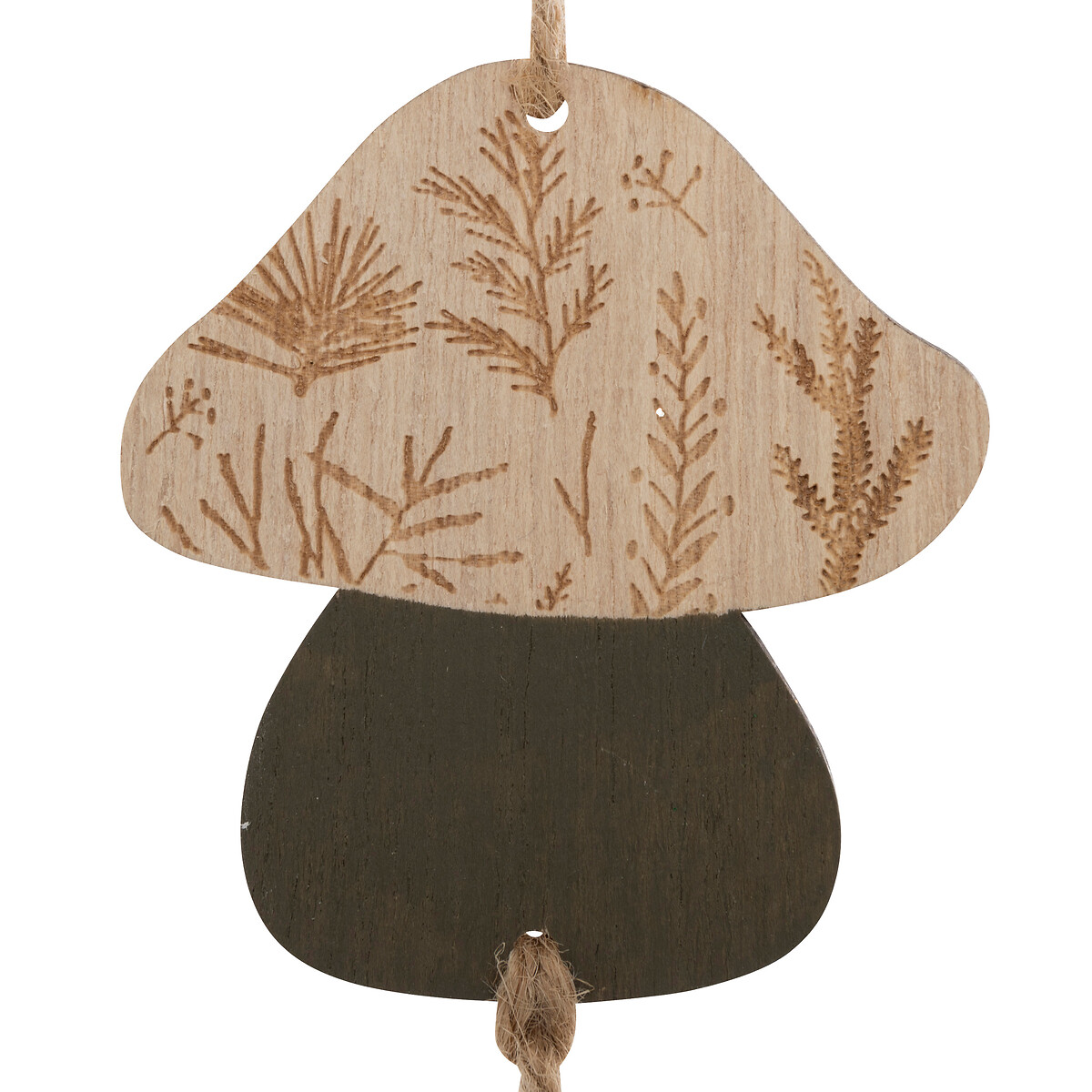 Adorno navideño seta y piñas 33cm 