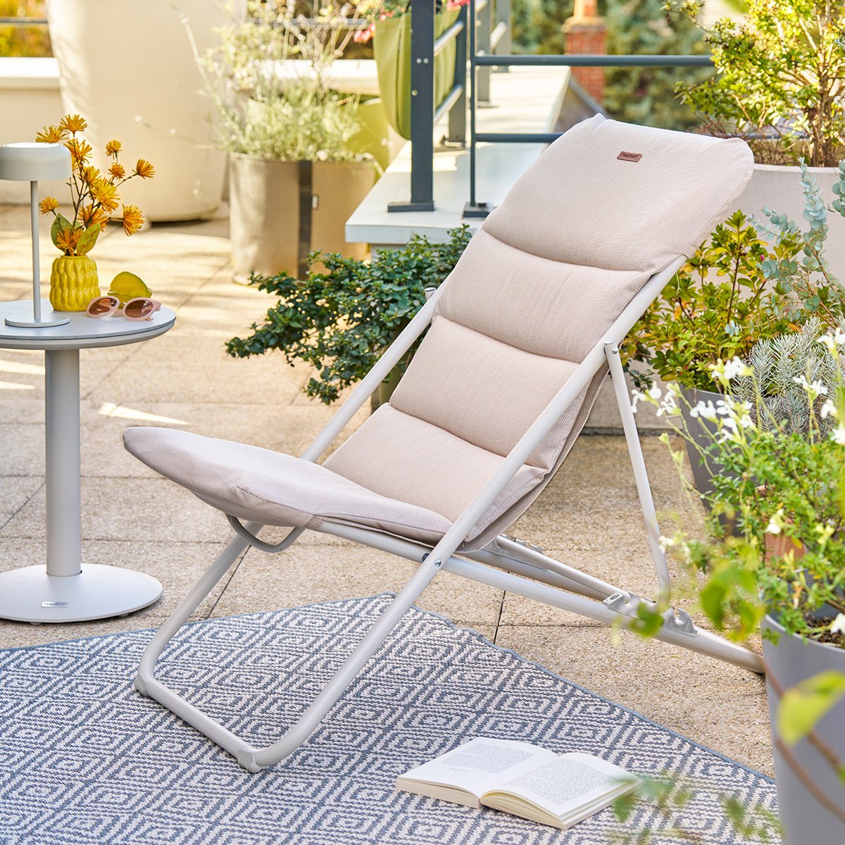 Silla relax NILLIA lin/argile