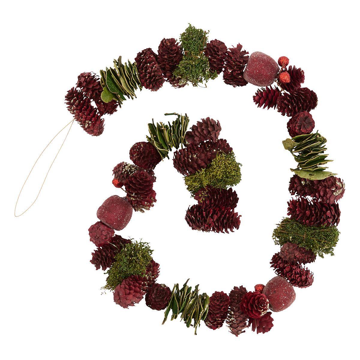 Guirnalda hojas y piñas 100cm 