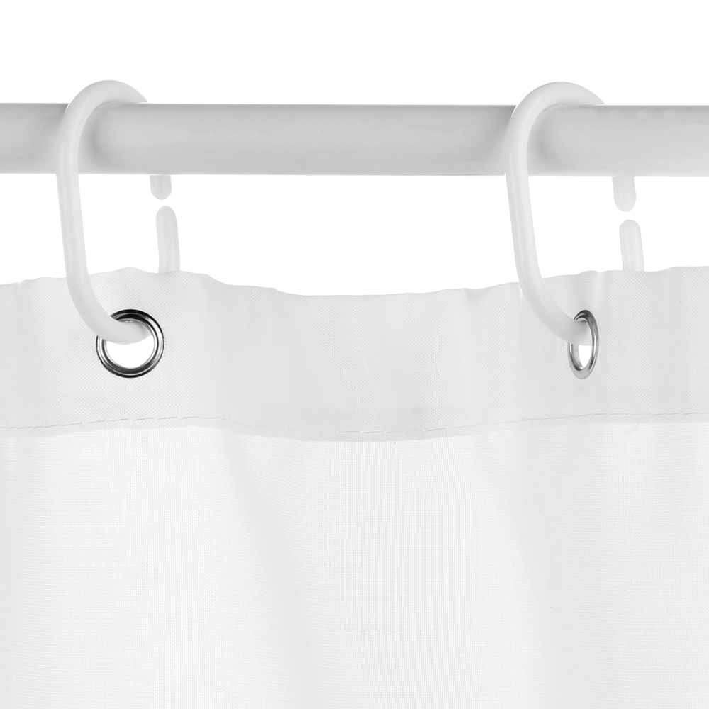 Cortina De Ducha De Poliéster Blanca