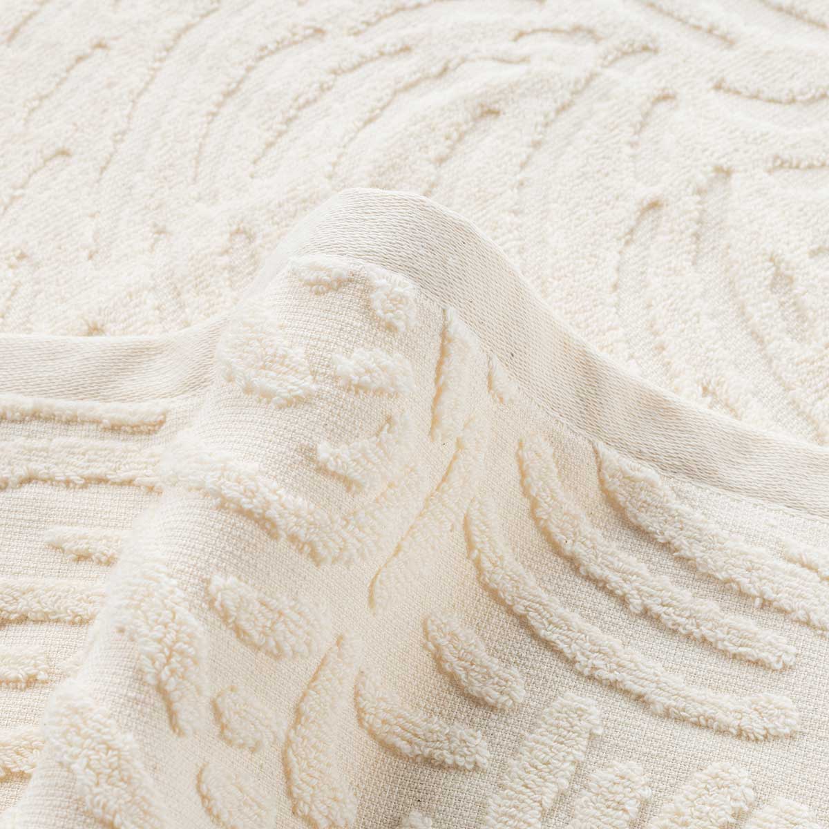 Toalla De Mano Pure Beige De Algodón 580x100cm