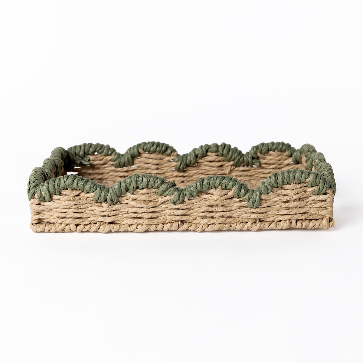 Bandeja rectangular  TRAMARE marr&oacute;n de yute