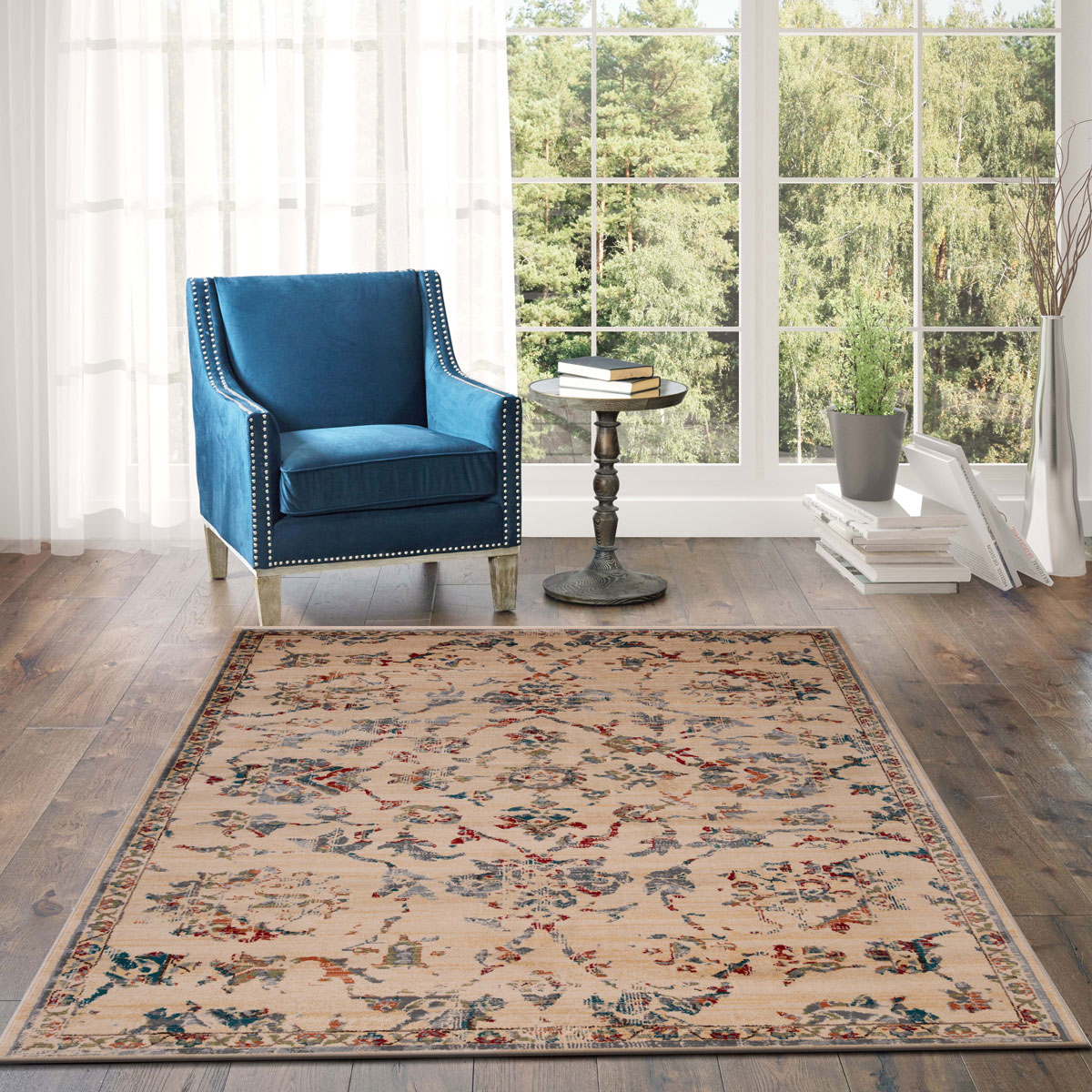 Alfombra Lene Beige/Azul 200x285Cm