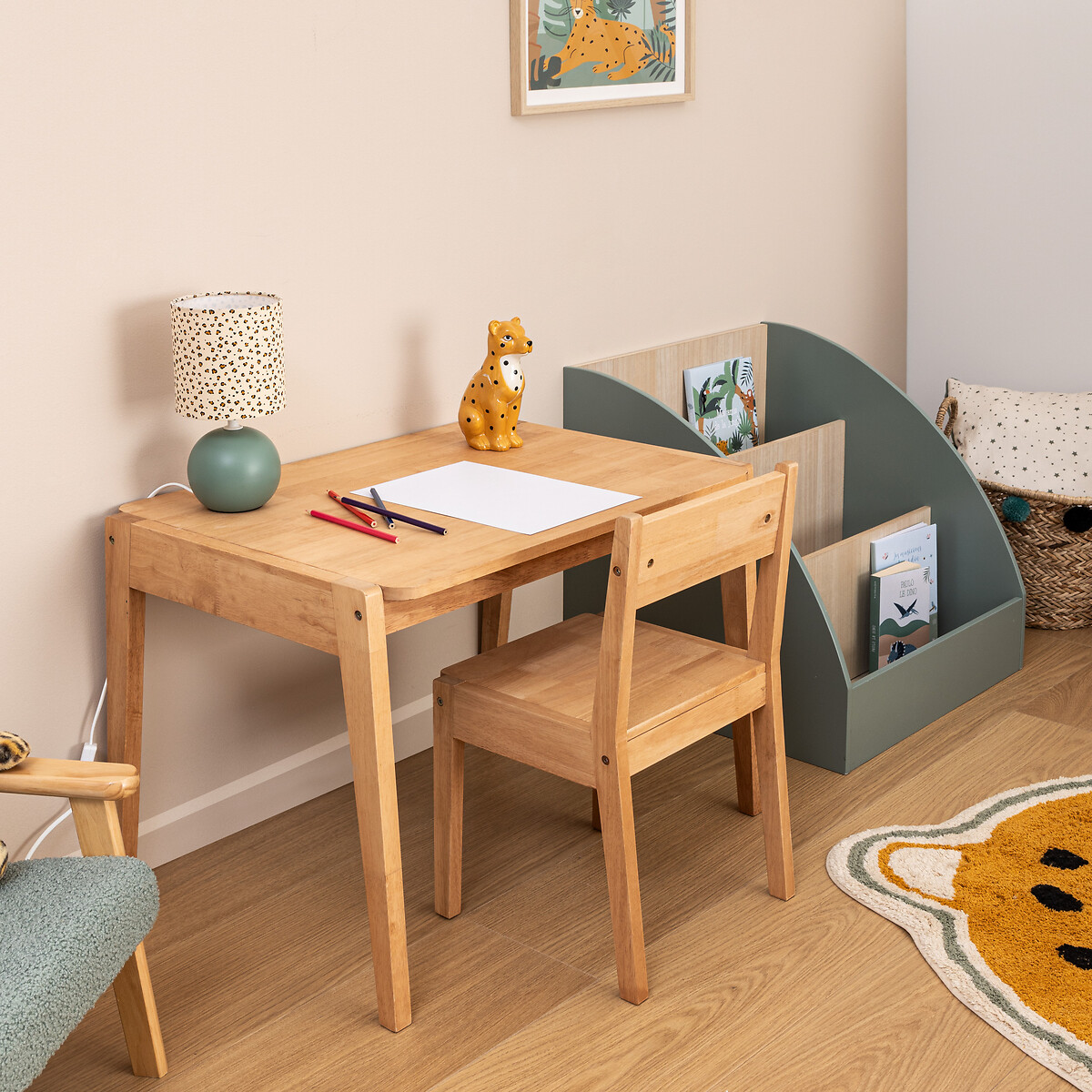 Lámpara De Mesa Con Padrón Leopardo