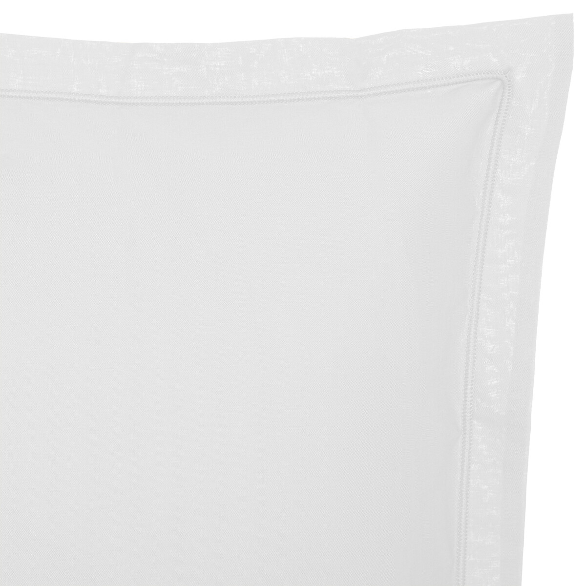 Funda de almohada blanca de algod&oacute;n percal 63x63cm