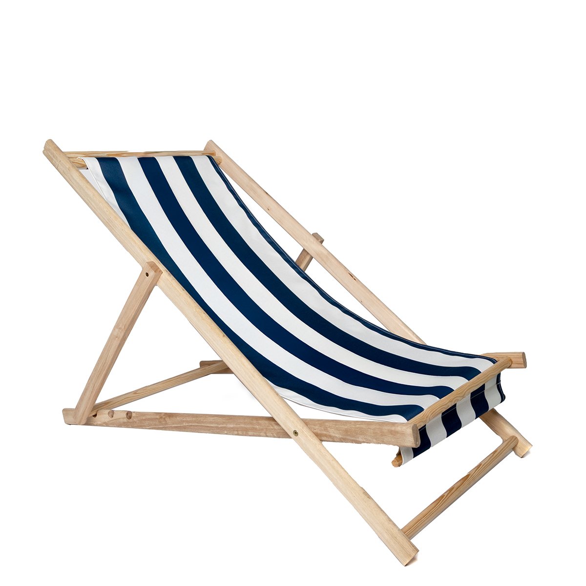 Tumbona de rayas blancas y verdes