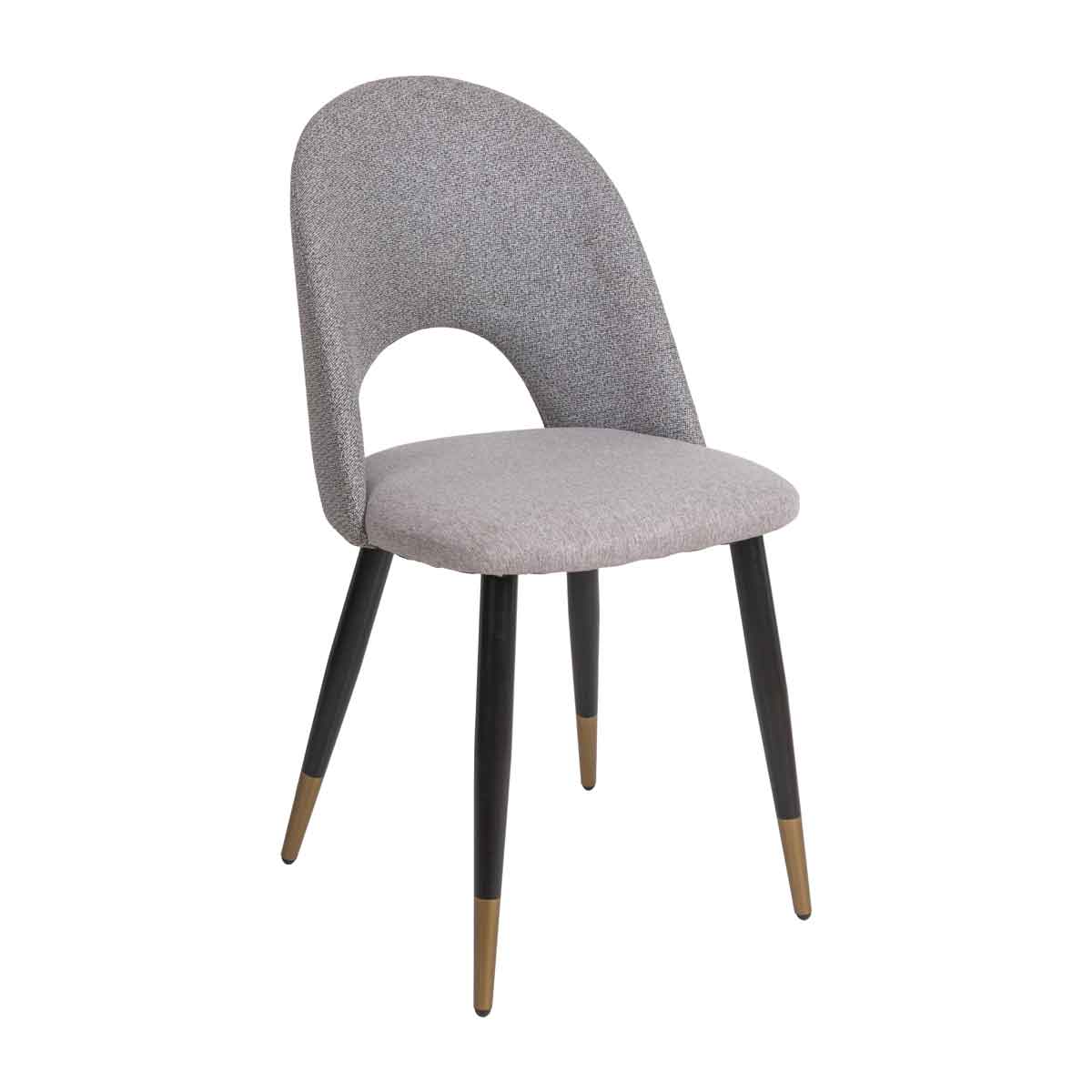Silla RICK gris con patas met&aacute;licas