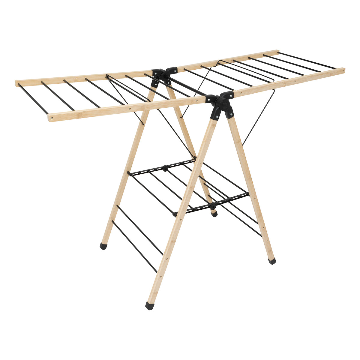 Tendedero para ropa de bambú y metal 13m