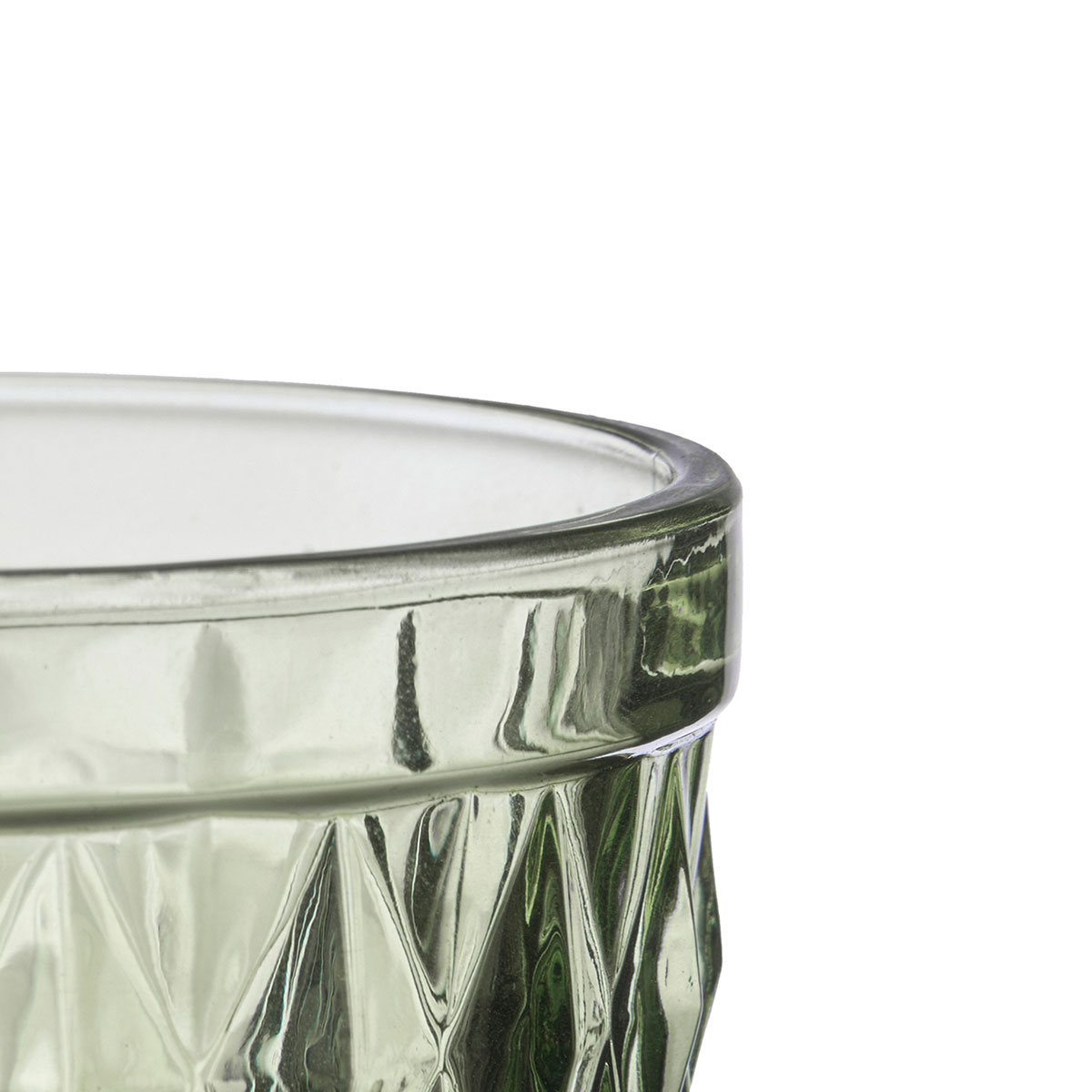 Vaso De Agua Diamante Verde 25cl
