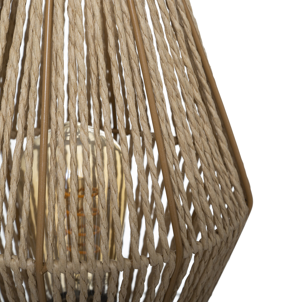 L&aacute;mpara De Pie Aissa Beige De Mdf 83Cm 