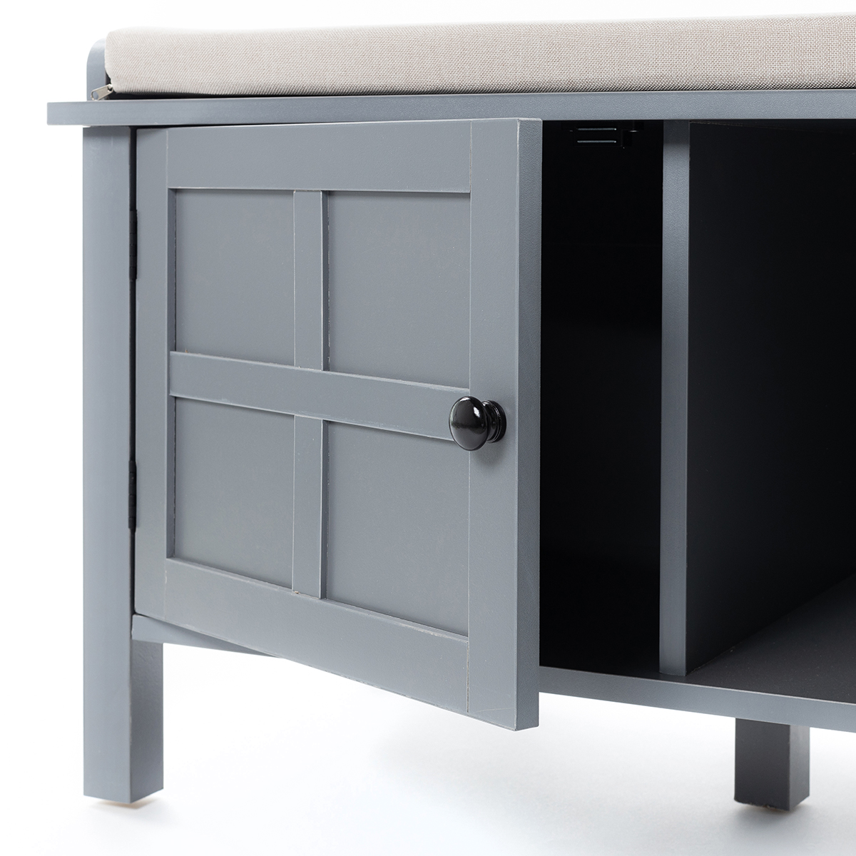 Banco Con Almacenaje Gris