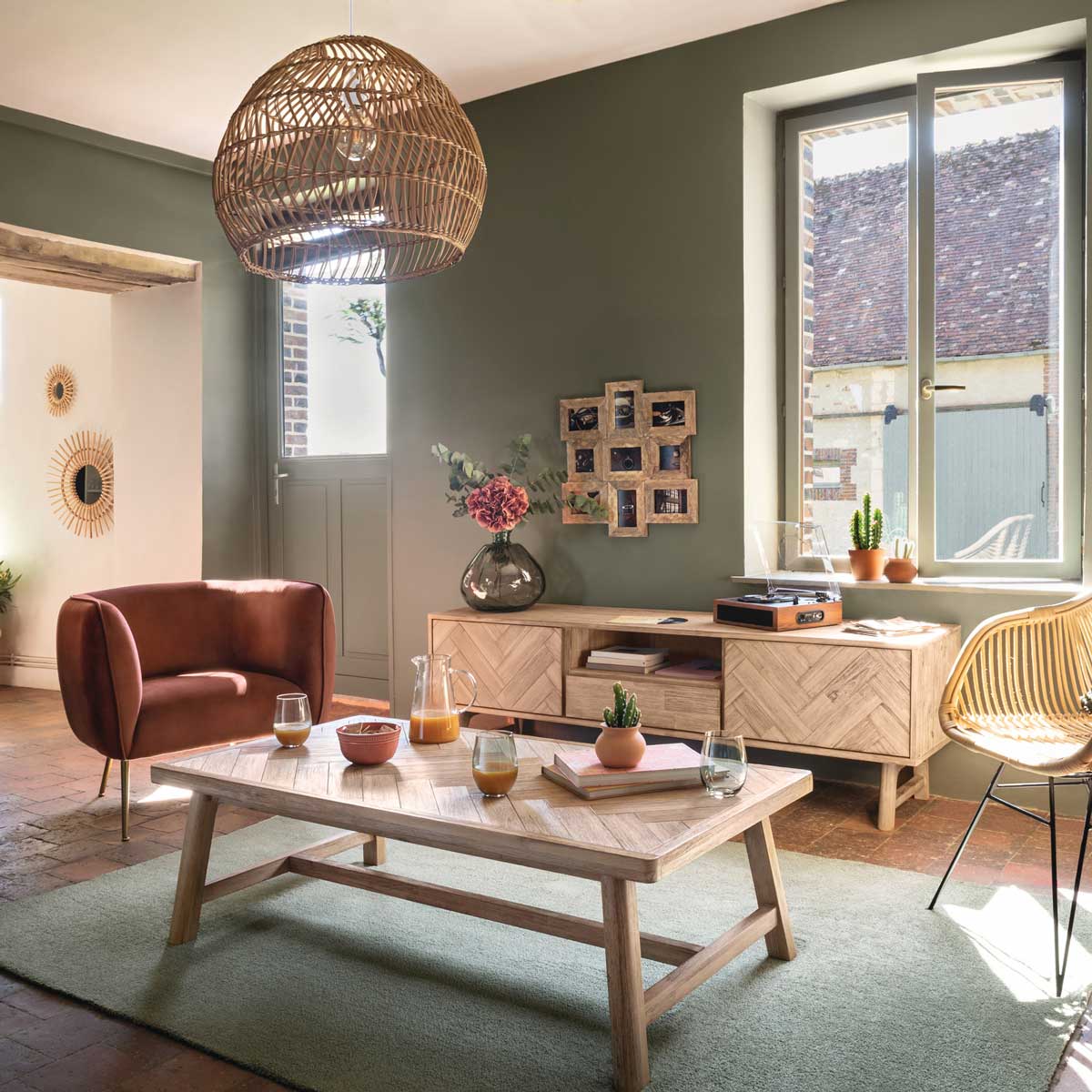 Alfombra Joanne Verde 120x170Cm