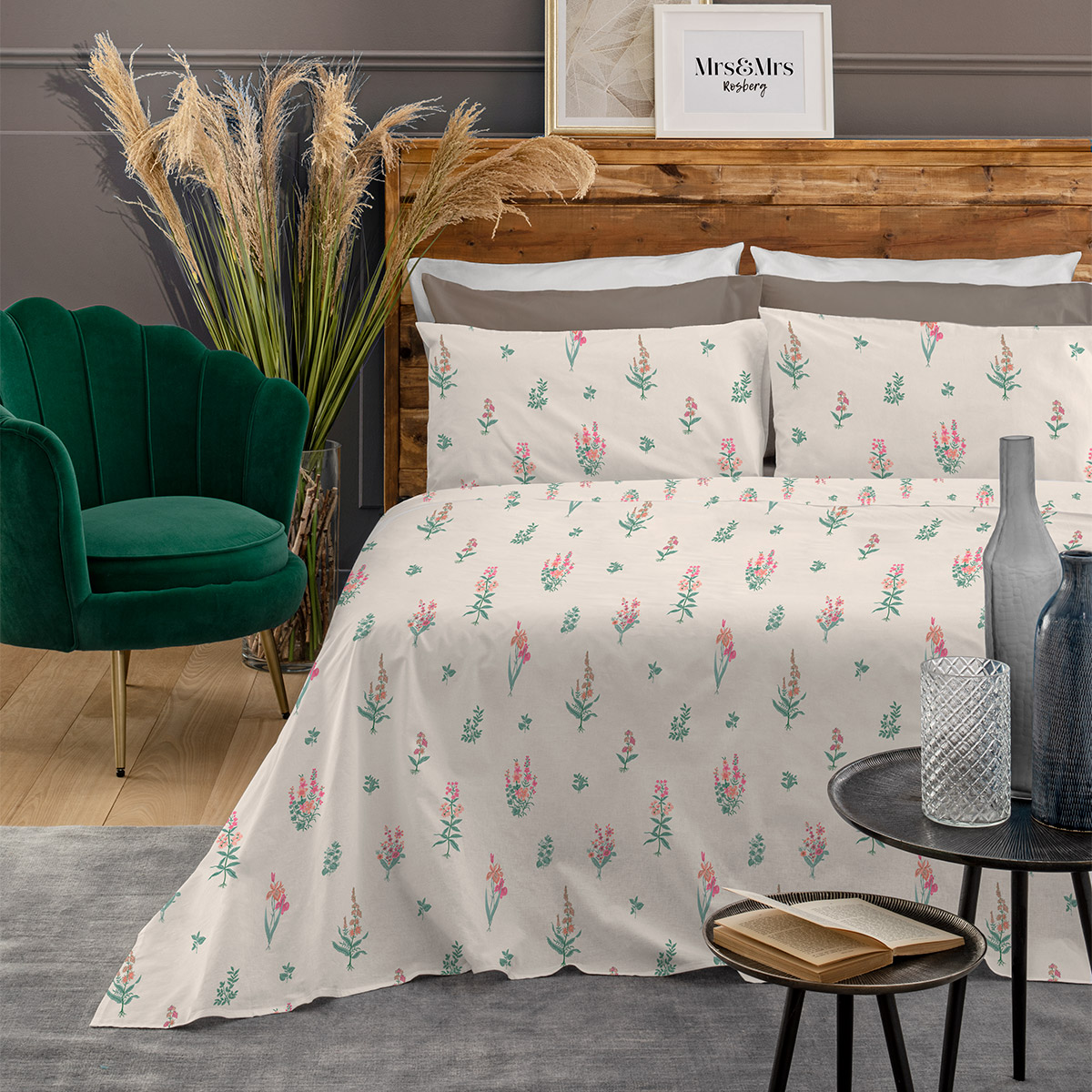 Juego s&aacute;banas y 2 fundas de almohadas WILD ROMANCE