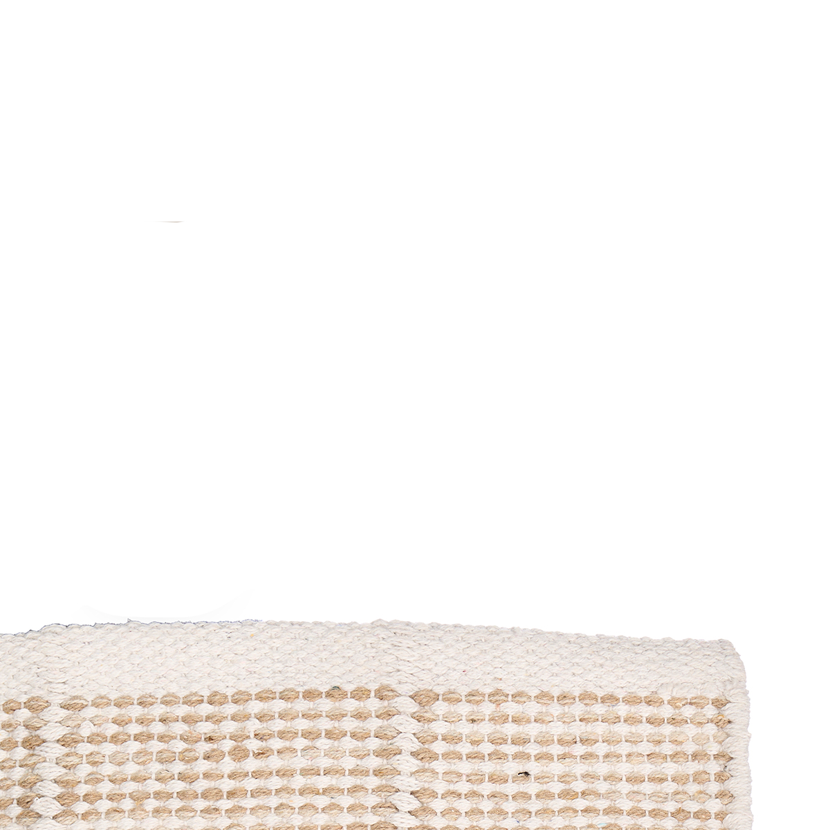 Alfombra cuadrados beige 80x140cm