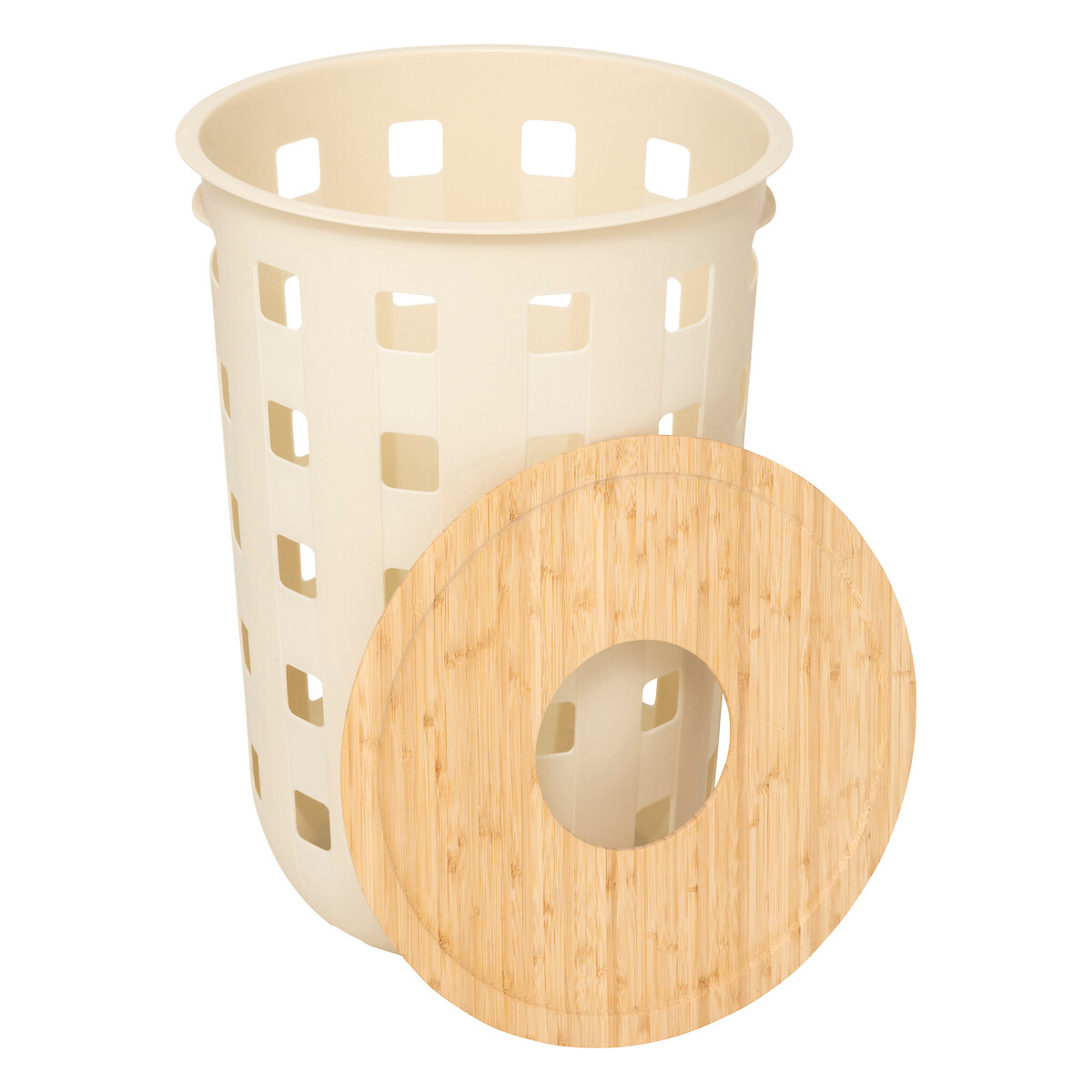 Cesto para ropa sucia HARMONY beige 60L