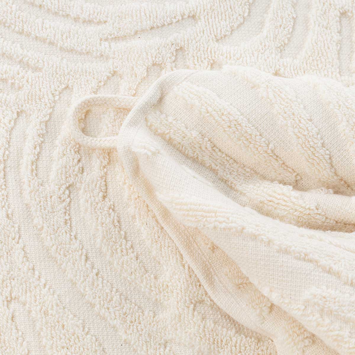 Toalla De Mano Pure Beige De Algodón 580x100cm