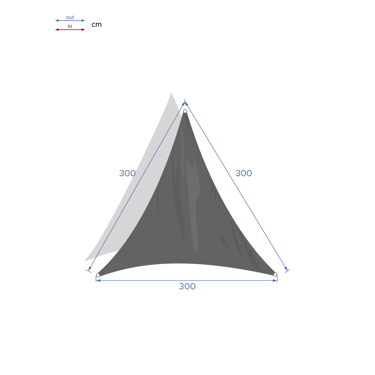 Toldo Solar Curacao Triangular 3x3M