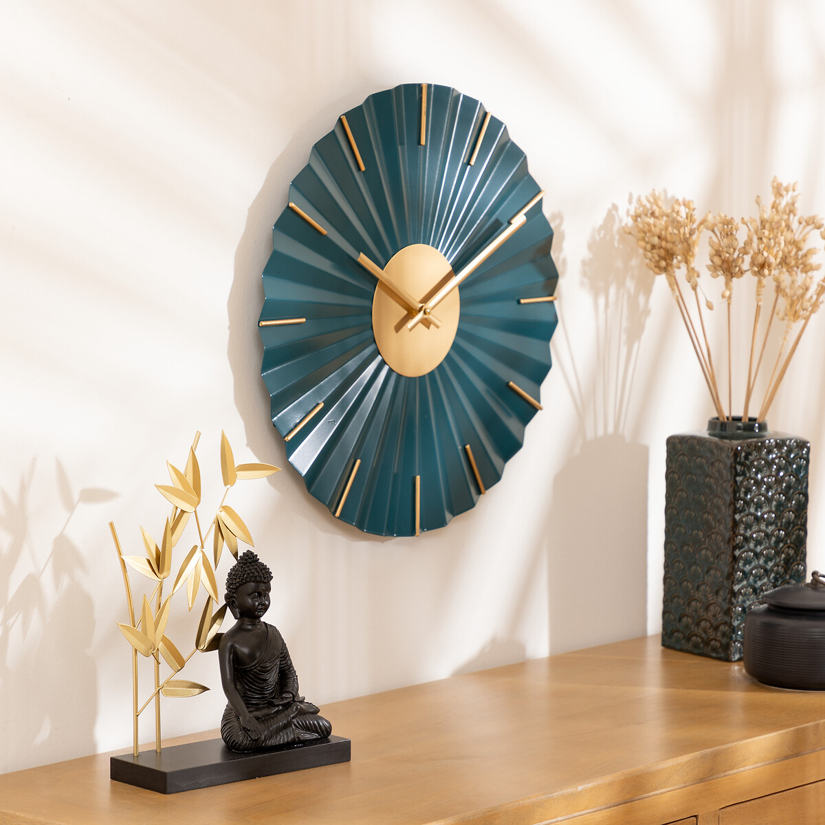 Estátua Buda Jil Preto E Dourado