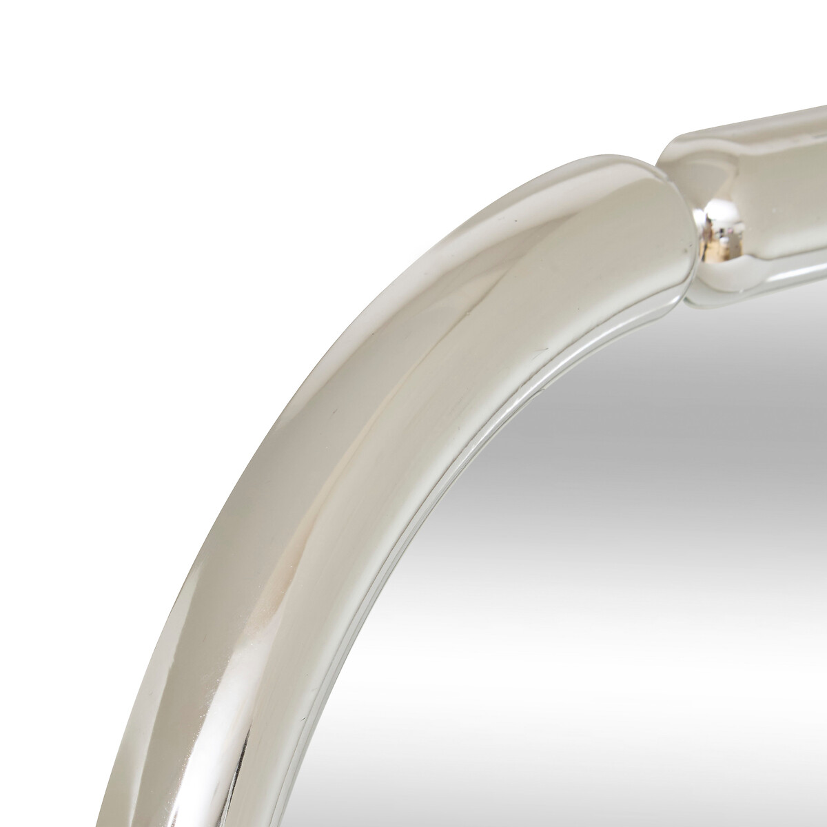 Espejo de pared ovalado MICAELA plateado 55x35cm