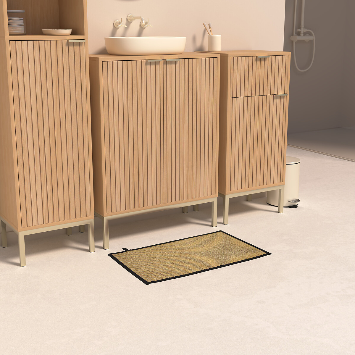 Alfombrilla wc STEMY negra 50x80cm