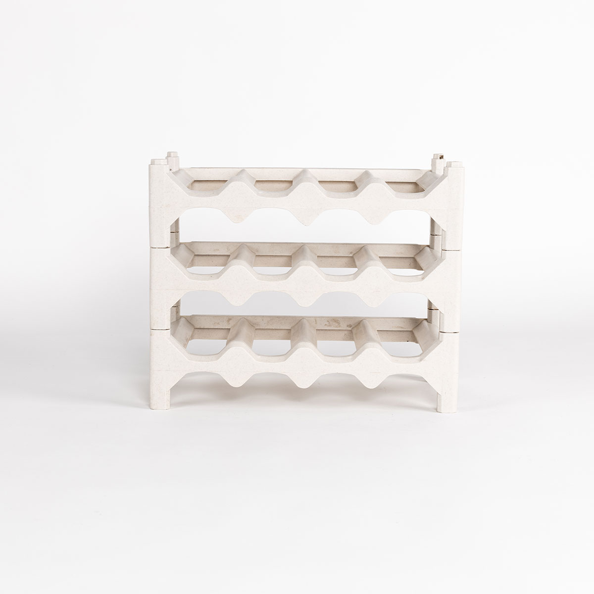 Botellero para 12 botellas beige