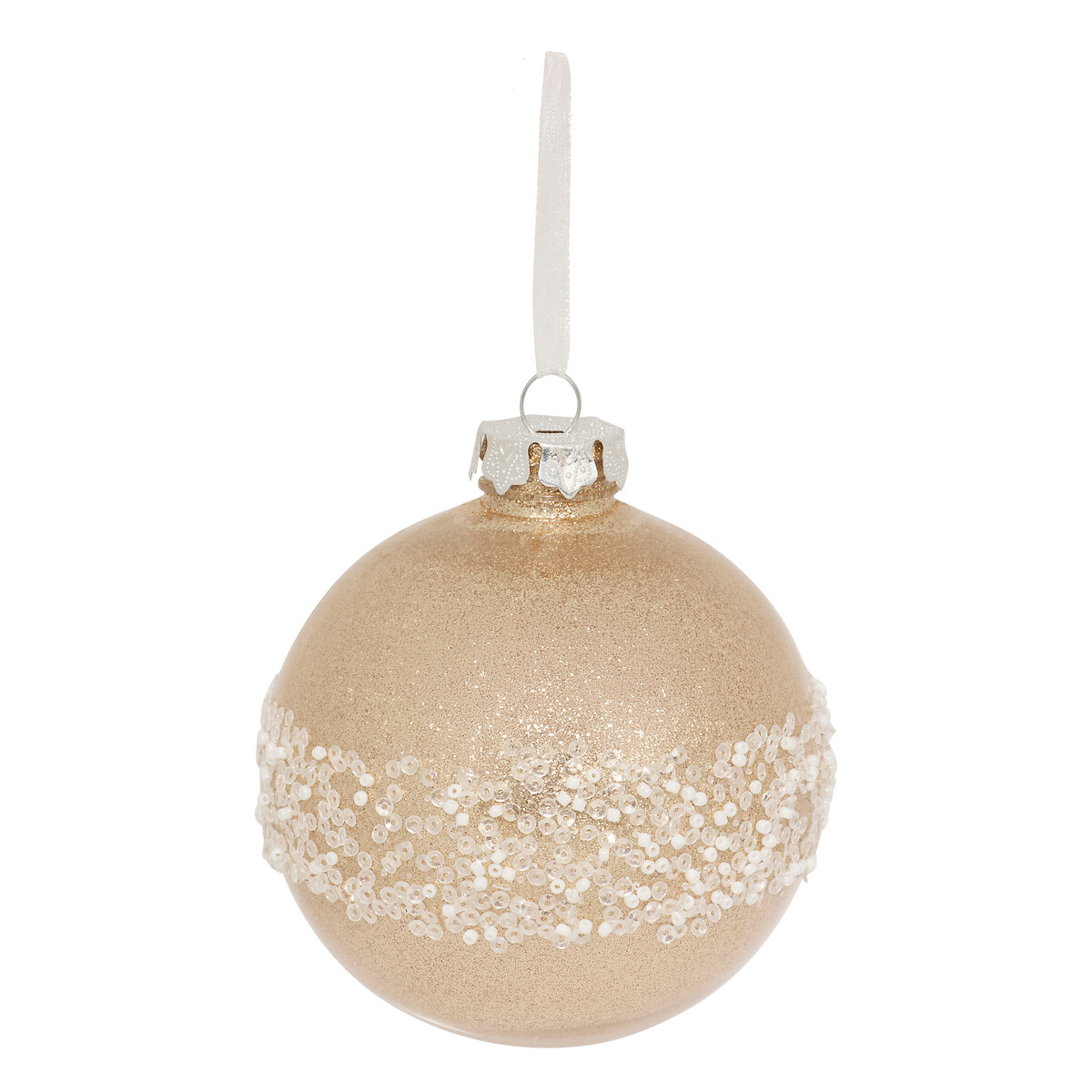 Bola de Navidad con mini perlas 10cm 