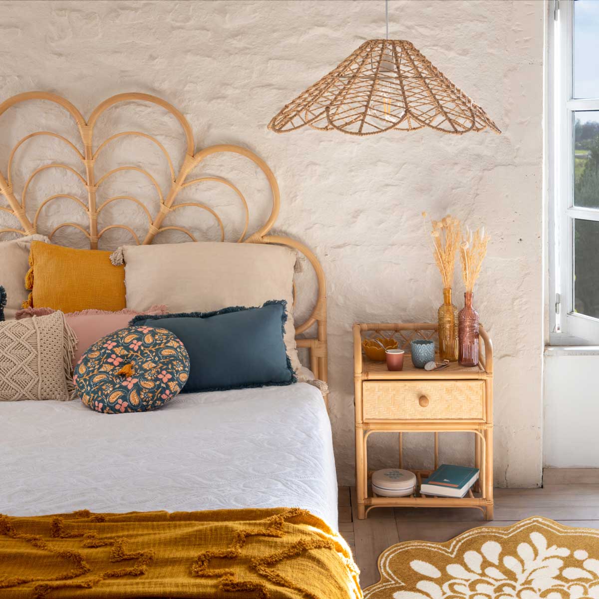 Lámpara De Techo Folk Beige 58Cm