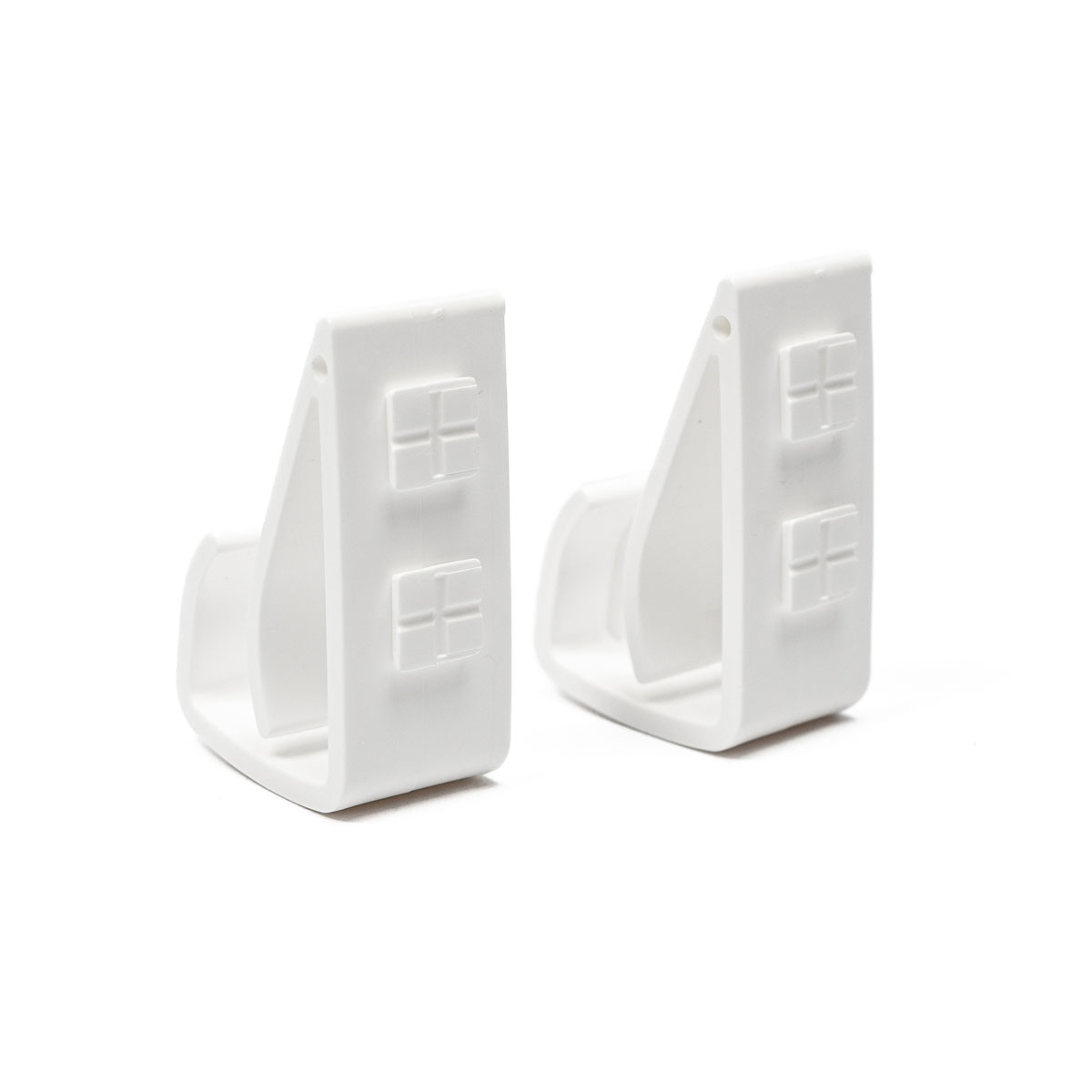 Juego De 2 Soportes Clip De Pvc Blanco