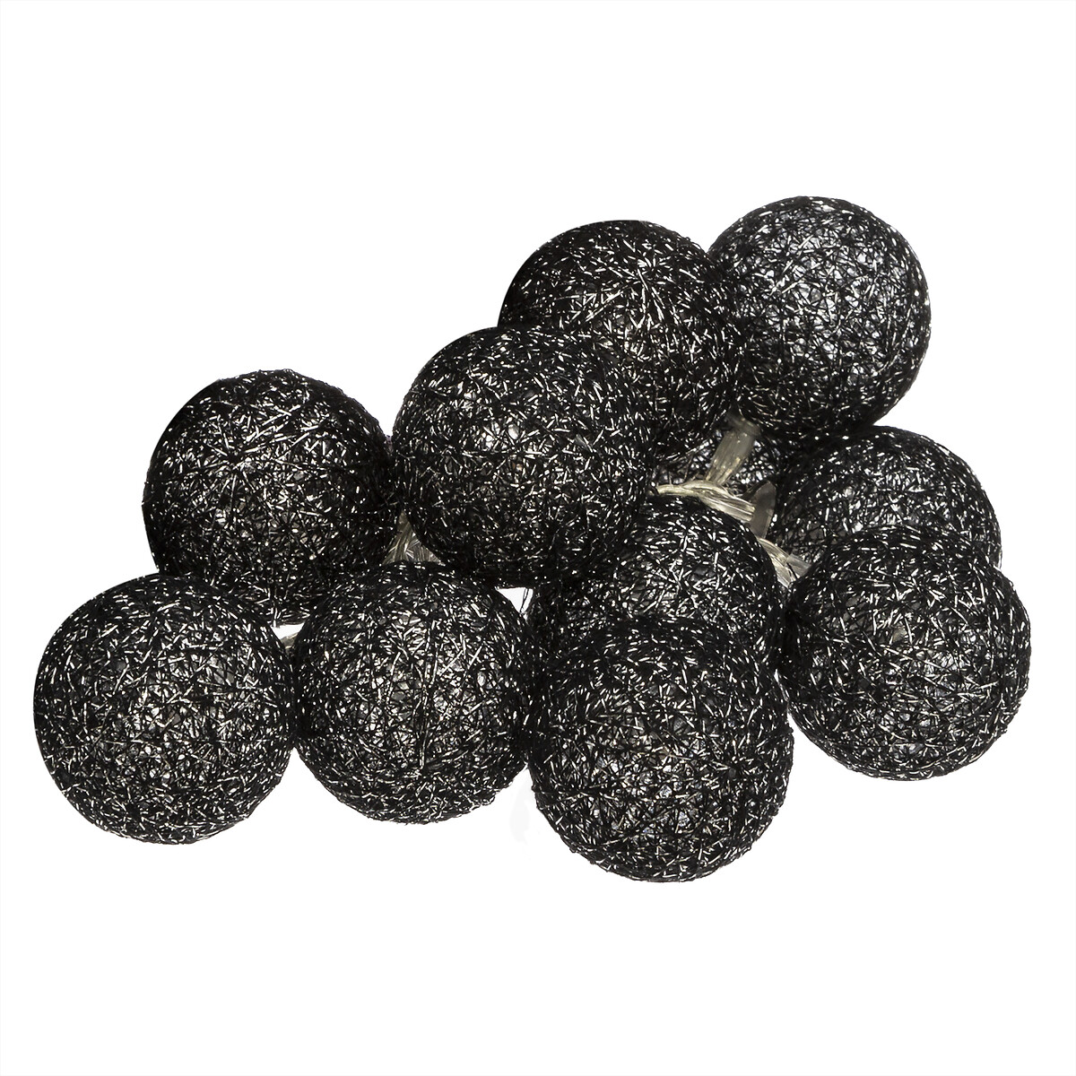Guirnalda De 10 Bolas Led Negras 6Cm