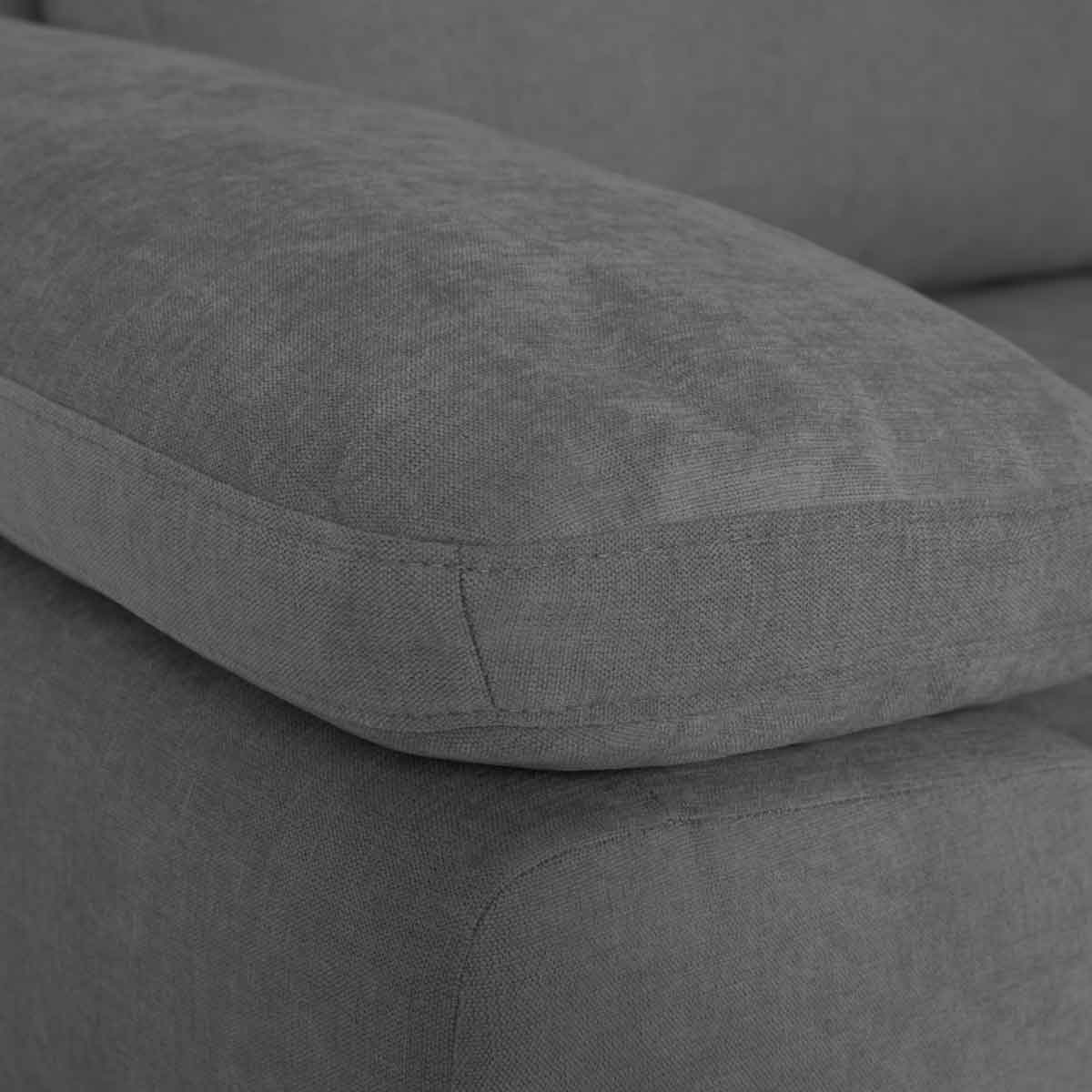Sof&aacute; cama DRESDEN con arc&oacute;n y chaise longue  gris