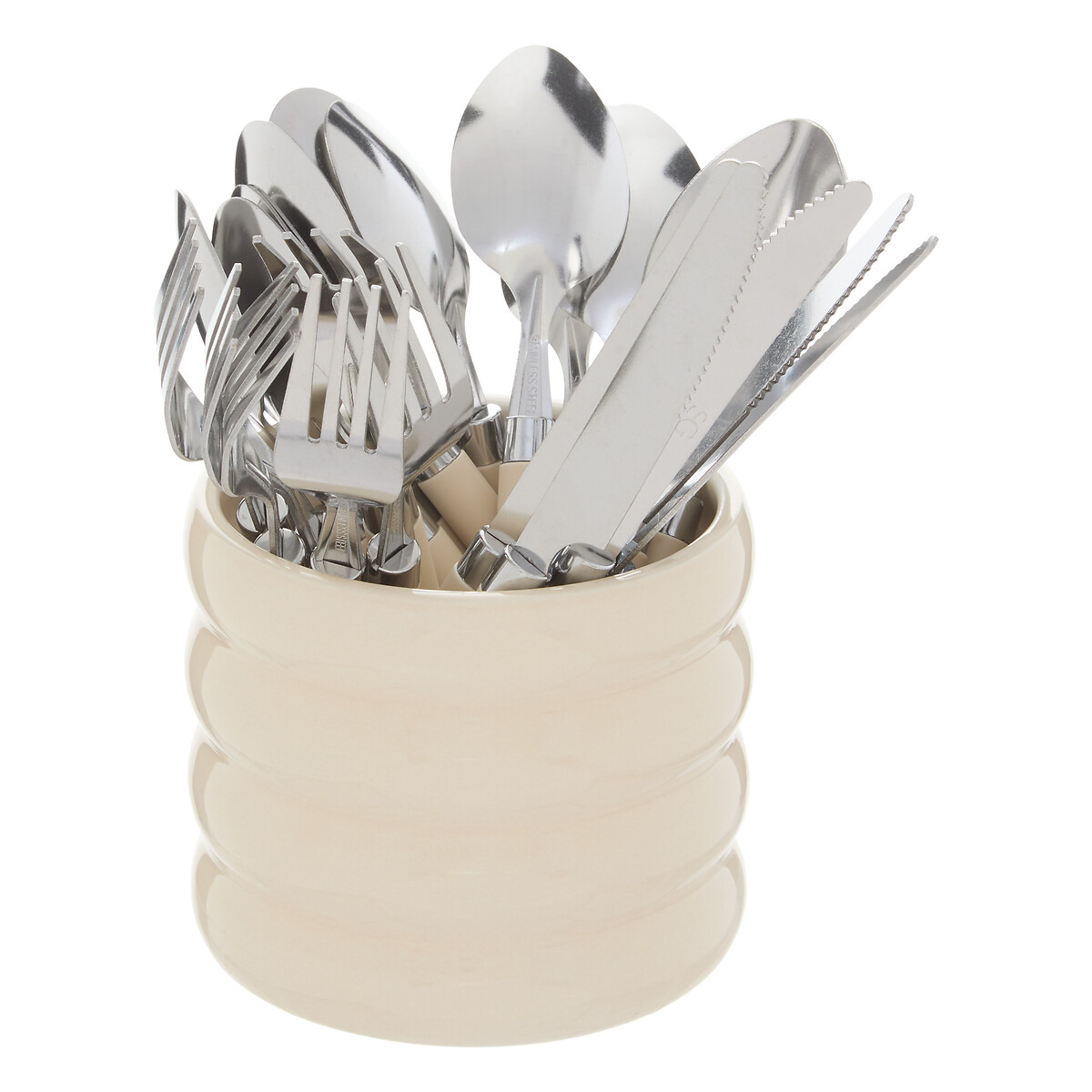 Cuberter&iacute;a de 24 piezas ELSA beige