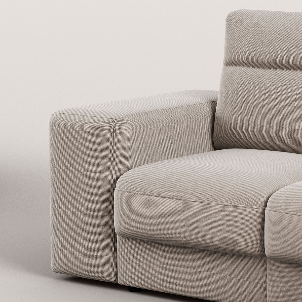 Sof&aacute; cama TRENTO taupe con chaise longue